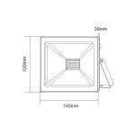 BLACK LED SMD FLOOD LUMINAIRE IP66 30W BLUE 230V - Image 2