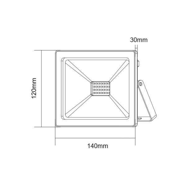 BLACK LED SMD FLOOD LUMINAIRE IP66 30W BLUE 230V - Image 2