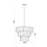 ΚΡΕΜΑΣΤΟ ΦΩΤΙΣΤΙΚΟ 4ΧΕ14 ΑΚΡΥΛΙΚΟ+ΜΑΥΡΟ ΜΕΤΑΛΛΟ Φ38,5ΧΗ102CM OREGON - Image 3