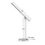 ΕΠΙΤΡΑΠΕΖΙΟ Φ/Σ LED 7W ΜΑΥΡΟ CCT 300LM DIMMABLE+TOUCH SWITCH+USB CHARGER DEGAS - Image 3
