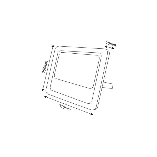SOLAR SMD LED FLOOD LIGHT 100W 6000K IP66 120° Ra70 - Image 3