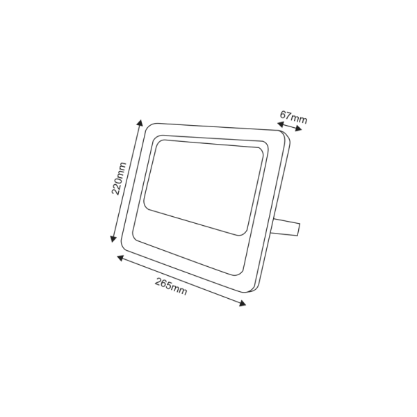 SOLAR SMD LED FLOOD LIGHT 60W 6000K IP66 120° Ra70 - Image 3