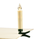 "10 WHITE MINI CLIPS CANDLES", 10*1  LED ΛΑΜΠ. ΜΠΑΤ. (10*AAA), IR CONTROL., WW,IP20, φ1.5X10.5cm