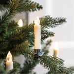 "10 WHITE MINI CLIPS CANDLES", 10*1  LED ΛΑΜΠ. ΜΠΑΤ. (10*AAA), IR CONTROL., WW,IP20, φ1.5X10.5cm - Image 2