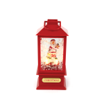 "PLASTIC SNOWY MUSIC SANTA LANTERN", 2 MINI LED ΛΑΜΠΑΚ. WW, ΜΠΑΤ. (3ΑA),IP20, 10Χ10Χ20CM - Image 2