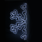 "HALF SNOWFLAKE", 684 LED ΕΠΙΣΤΗΛΟ ΣΧΕΔ. 19m ΜΟΝΟΚ. ΦΩΤΟΣ., CW ΣΤΑΘ., IP44, 100x240CM, 1.5m ΤΡΟΦ.