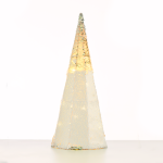 "SILVER & WHITE SEQUIN CONE TREE" 20 WW LED ΛΑΜΠ. ΜΠΑΤ. 3ΧΑΑ,IP20 Φ20,5Χ60CM