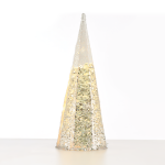 "SILVER & WHITE SEQUIN CONE TREE" 35 WW LED ΛΑΜΠ. ΜΠΑΤ. 3ΧΑΑ,IP20 Φ27.5X90CM - Image 2