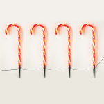 "4 CANDY STAKES" 40 WW LED ΛΑΜΠΑΚΙΑ 8ΠΡΟΓΡΑΜ ΑΝΑΠΤ(4.5V) IP44 M1.5m*Φ2.5cm*Y60cm 0.5m ΠΡΑΣ ΚΑΛ ΤΡ