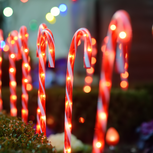 "4 CANDY STAKES" 40 WW LED ΛΑΜΠΑΚΙΑ 8ΠΡΟΓΡΑΜ ΑΝΑΠΤ(4.5V) IP44 M1.5m*Φ2.5cm*Y60cm 0.5m ΠΡΑΣ ΚΑΛ ΤΡ - Image 2