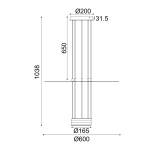 ΚΡΕΜΑΣΤΟ ΦΩΤΙΣΤΙΚΟ LED 18W 3000K 1260LM ELIA ΜΑΥΡΟ ΜΕΤ/ΚΟ IP20 D60XH104CM - Image 3