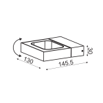 ΕΠΙΤΟΙΧΟ Φ/Σ LED 6W 3000K ΑΛΟΥΜΙΝΙΟ ΛΕΥΚΟ 14,5X13X3CM CYCLOP - Image 3