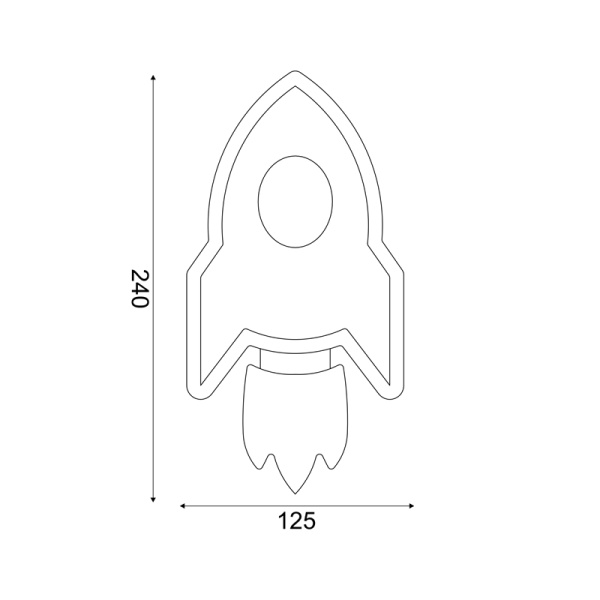 ΕΠΙΤΟΙΧΟ Φ/Σ LED 5.5W 3000K 385LM NASA ΜΑΥΡΟ MDF 24X13X3.8CM - Image 3