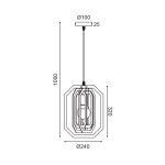 ΚΡΕΜΑΣΤΟ ΦΩΤΙΣΤΙΚΟ 1ΧΕ27 ΑΝ.ΚΑΦΕ ΔΕΡΜΑ MDF D24XH100CM TRITON - Image 3