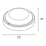 ΦΩΤΙΣΤΙΚΟ ΤΟΙΧΟΥ ΣΤΡΟΓΓΥΛΟ LED 12W Φ170X50 4000K IP54 ΛΕΥΚΟ PLUS ARTE ILLUMINA - Image 2