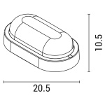 ΦΩΤΙΣΤΙΚΟ ΤΟΙΧΟΥ ΟΒΑΛ LED 12W 160X90X51 12/24V AC/DC 6500K IP54 ΛΕΥΚΟ PLUS ARTE ILLUMINA - Image 2