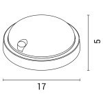 ΦΩΤΙΣΤΙΚΟ ΤΟΙΧΟΥ LED ΣΤΡΟΓΓΥΛΟ ΜΕ ΑΝΙΧΝΕΥΤΗ ΚΙΝΗΣΗΣ 12W Φ170X50 4000 K IP54 ΛΕΥΚΗ PLUS ARTE ILLUMINA - Image 2