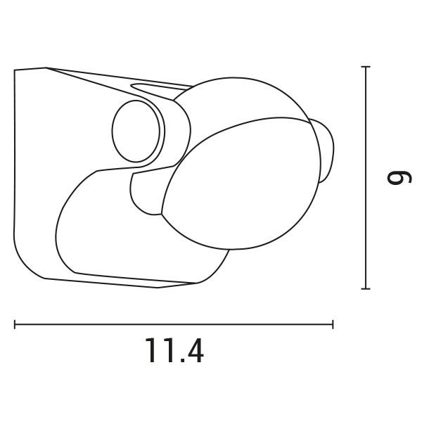 ΑΠΛΙΚΑ ΤΟΙΧΟΥ LED ΜΕ ΠΕΡΙΣΤΡΕΦΟΜΕΝΗ ΒΑΣΗ 8W 114X105X90 3000K IP54 ΓΚΡΙ PRO ARTE ILLUMINA - Image 2