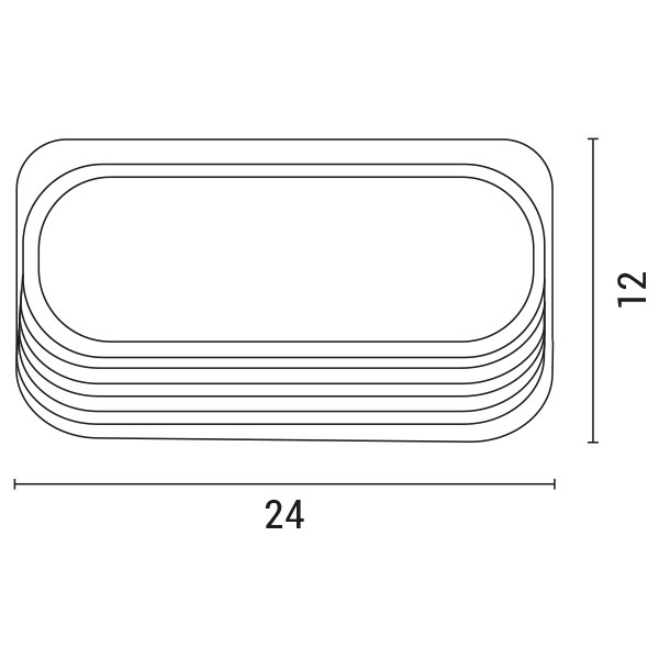 ΑΠΛΙΚΑ ΤΟΙΧΟΥ ΟΒΑΛ LED 12W 240X120X45 3000K IP54 ΓΚΡΙ PRO ARTE ILLUMINA - Image 2