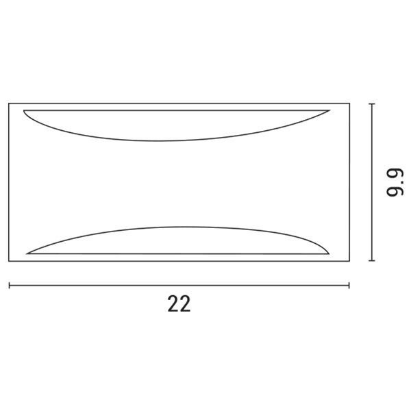 ΑΠΛΙΚΑ ΤΟΙΧΟΥ ΟΒΑΛ E27 MAX 10W LED 220X99X100 IP54 ΛΕΥΚΗ PRO ARTE ILLUMINA - Image 2