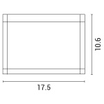 ΑΠΛΙΚΑ ΤΟΙΧΟΥ ΟΒΑΛ LED SLIM 12W 175X50X106 3000K IP54 ΜΑΥΡΗ PRO ARTE ILLUMINA - Image 2