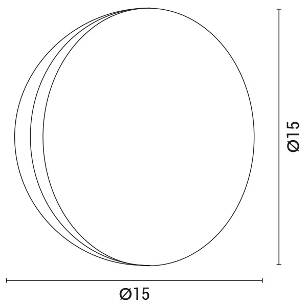 ΑΠΛΙΚΑ ΤΟΙΧΟΥ ΣΤΡΟΓΓΥΛΗ LED 10W Φ150X50 3000K IP54 ΜΑΥΡΗ PRO ARTE ILLUMINA - Image 2