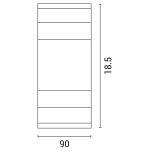 ΑΠΛΙΚΑ ΤΟΙΧΟΥ LED 5W 90X40X185 3000K IP54 ΜΑΥΡΗ PRO ARTE ILLUMINA - Image 2