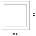 ΑΠΛΙΚΑ ΤΟΙΧΟΥ ΚΙΝΗΤΗ LED 6W 138X138X57 3000K IP54 ΛΕΥΚΗ PRO ARTE ILLUMINA - Image 2