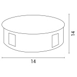 ΦΩΤΙΣΤΙΚΟ ΤΟΙΧΟΥ ΣΤΡΟΓΓΥΛΟ LED 3X4W Φ140X45 3000K IP44 ΛΕΥΚΟ PLUS ARTE ILLUMINA - Image 2