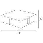 ΦΩΤΙΣΤΙΚΟ ΤΟΙΧΟΥ LED ΤΕΤΡΑΓΩΝΟ 3X4W Φ140X140X45 3000K IP44 ΛΕΥΚΟ PLUS ARTE ILLUMINA - Image 2