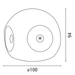 ΦΩΤΙΣΤΙΚΟ ΤΟΙΧΟΥ ΣΤΡΟΓΓΥΛΟ LED 8W Φ100X94 3000K IP65 ΛΕΥΚΟ PLUS ARTE ILLUMINA - Image 2