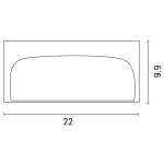 ΑΠΛΙΚΑ ΤΟΙΧΟΥ LM03 ΟΒΑΛ E27 MAX 10W LED 220X99X100 IP54 ΛΕΥΚΗ PRO ARTE ILLUMINA - Image 2