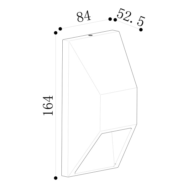ΦΩΤΙΣΤΙΚΟ ΤΟΙΧΟΥ ΑΛΟΥΜΙΝΙΟΥ 1W 164X82X54.5mm ΓΡΑΦΙΤΗΣ ARTE ILLUMINA - Image 2