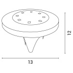 ΗΛΙΑΚΟ ΦΩΤΙΣΤΙΚΟ ΚΗΠΟΥ ΚΑΡΦΩΤΟ Φ120X130mm 4000Κ ARTE ILLUMINA - Image 2