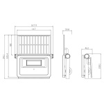ΑΠΛΙΚΑ ΜΕ ΗΛΙΑΚΟ PANEL & ΑΝΙΧΝΕΥΤΗ ΚΙΝΗΣΗΣ 13W 1600LM 168X40X191mm 3CCT ΜΑΥΡΗ ARTE ILLUMINA - Image 2