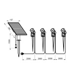 ΣΠΟΤ ΚΗΠΟΥ ΜΕ ΗΛΙΑΚΟ PANEL ΚΑΡΦΩΤΟ 4 ΤΕΜΑΧΙΩΝ 1,5W, 240LM 4000K IP44 ARTE ILLUMINA - Image 2