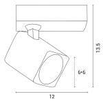 ΣΠΟΤ ΤΟΙΧΟΥ ΜΟΝΟ ΤΕΤΡΑΓΩΝΟ GU10 120X60X135 ΛΕΥΚΟ ARTE ILLUMINA - Image 3