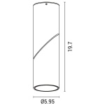ΦΩΤΙΣΤΙΚΟ ΟΡΟΦΗΣ ΚΙΝΗΤΟ ΚΥΛΙΝΔΡΟΣ 1XGU10 MAX 8W Φ59,5X197 ΠΛΑΣΤΙΚΟ ΛΕΥΚΟ ARTE ILLUMINA CYLINDER - Image 3