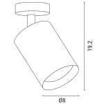 ΦΩΤΙΣΤΙΚΟ ΟΡΟΦΗΣ ΚΙΝΗΤΟ ΚΥΛΙΝΔΡΟΣ LED 18W 1530lm 4000K 170-265V ΛΕΥΚΟ PLUS ARTE ILLUMINA ROTONDO - Image 3