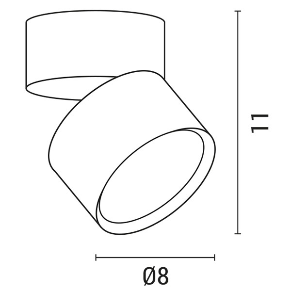 ΦΩΤΙΣΤΙΚΟ ΟΡΟΦΗΣ ΚΙΝΗΤΟ ΚΥΛΙΝΔΡΟΣ LED 15W 900lm 4000K ΜΑΥΡΟ PLUS ARTE ILLUMINA ROTONDO - Image 3