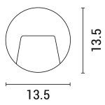 ΦΩΤΙΣΤΙΚΟ ΤΟΙΧΟΥ SLIM LED 3W IP65 230V 3000K Φ135mm ΓΡΑΦΙΤΗΣ PRO ARTE ILLUMINA - Image 2