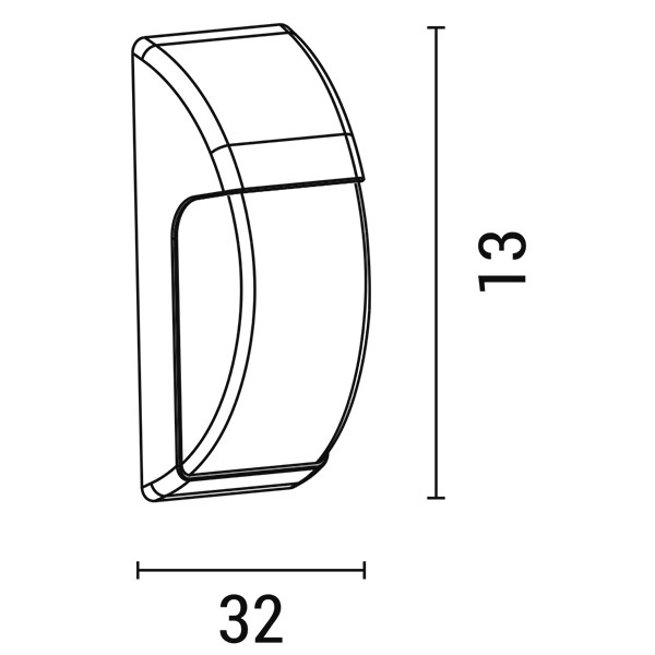 ΦΩΤΙΣΤΙΚΟ ΤΟΙΧΟΥ SLITE LED 12W IP65 230V 320X130mm ΛΕΥΚΟ PRO ARTE ILLUMINA - Image 2