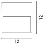ΑΠΛΙΚΑ ΤΟΙΧΟΥ SLIM LED 3W 75Lm 120X120X12 IP65 ΛΕΥΚΗ PLUS ARTE ILLUMINA - Image 2