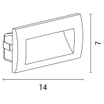 ΦΩΤΙΣΤΙΚΟ ΧΩΝΕΥΤΟ LED 3W IP54 220-240V 140X70X70mm ΜΑΥΡΟ PRO ARTE ILLUMINA - Image 2