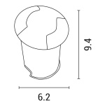 ΦΩΤΙΣΤΙΚΟ ΔΑΠΕΔΟΥ ΕΞΩΤΕΡΙΚΟ 2F LED 3W IP65 85-265V Φ62mm ΜΑΥΡΟ PRO ARTE ILLUMINA - Image 2