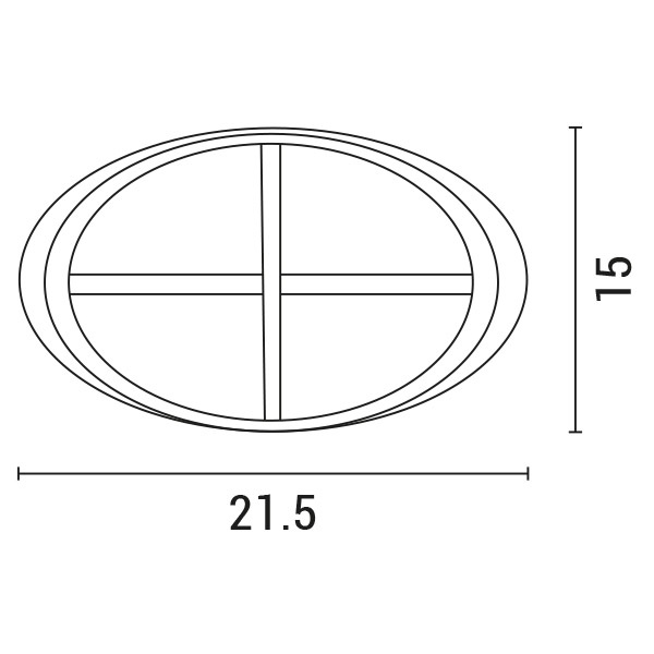 ΑΠΛΙΚΑ ΤΟΙΧΟΥ OBAΛ ΑΛΟΥΜΙΝΙΟΥ ΛΕΥΚΗ ARTE ILLUMINA - Image 2