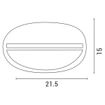 ΑΠΛΙΚΑ ΤΟΙΧΟΥ OBAΛ ΑΛΟΥΜΙΝΙΟΥ Ε27 ΓKPI ΜΕ ΚΑΛΥΠΤΡΟ ARTE ILLUMINA - Image 2