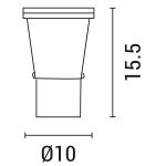 ΣΠΟΤ ΚΗΠΟΥ ΜΕΤΑΛΛΙΚΟ MR16 IP65 12V ΛΕΥΚΟ ARTE ILLUMINA - Image 2