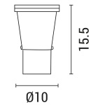 ΣΠΟΤ ΚΗΠΟΥ ΜΕΤΑΛΛΙΚΟ GU10 IP65 230V ΓΚΡΙ ARTE ILLUMINA - Image 2