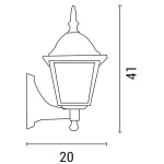 ΑΠΛΙΚΑ ΤΟΙΧΟΥ ΑΛΟΥΜΙΝΙΟΥ ΤΕΤΡΑΓΩΝΗ ΜΠΡΟΝΖΕ E27 ARTE ILLUMINA - Image 2